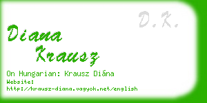 diana krausz business card